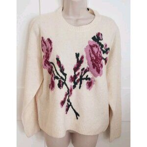 NWT TED BAKER 3-D ROSE JACQUARD SWEATER MEDIUM
